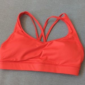 Ptula Cross Back Sports Bra Size Medium Redish Color